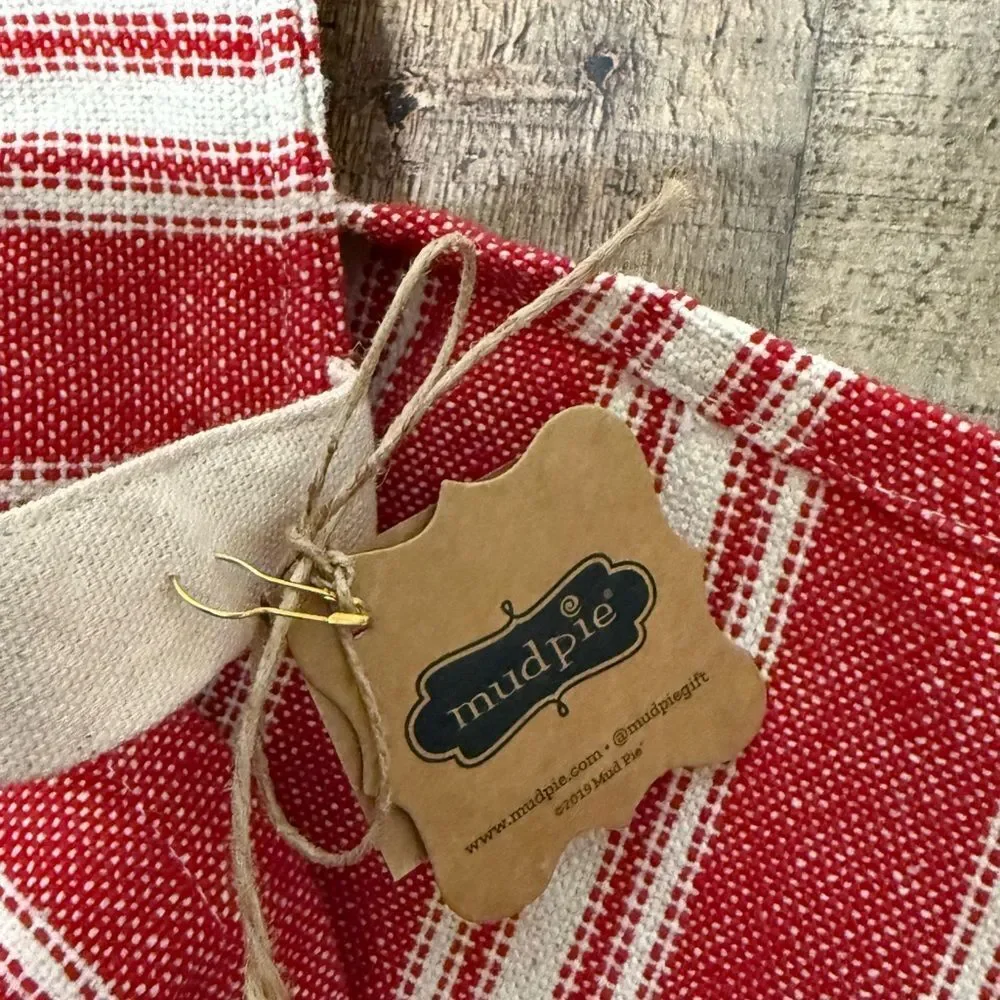 Nwt mudpie red grainsock apron